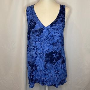 ❤️3/$30 a.n.a Floral Palm Leaf Tank